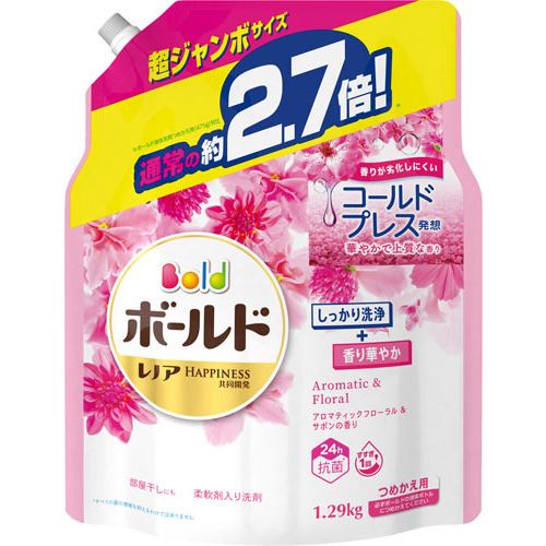 P&Gジャパン ボールドジェル アロマティックフローラル&サボンの香り つめかえ用 超ジャンボサイズ 1,290G