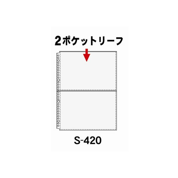 コレクト 2ポケットリーフ A4-L タテ 30穴 10枚 F180180-S-420