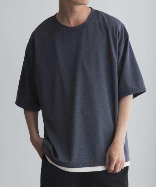 URBAN COLLECTION アーバンコレクション 梨地フェイクレイヤードTシャツ QMH/03944SS