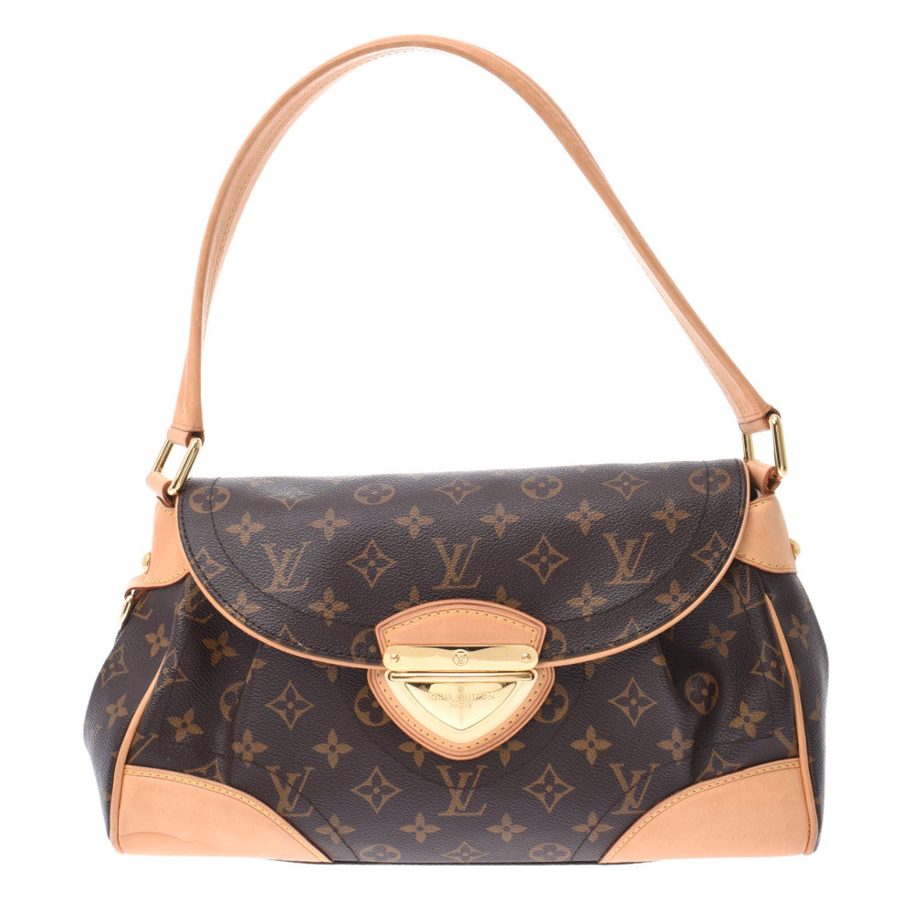 LOUIS VUITTON ルイヴィトン モノグラム ビバリーMM  ブラウン M40121 レディース モノグラムキャンバス ショルダーバッグ Bランク 中古 