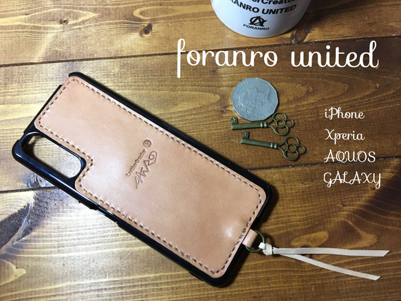 各機種対応 leather smartphon case FORANRO original