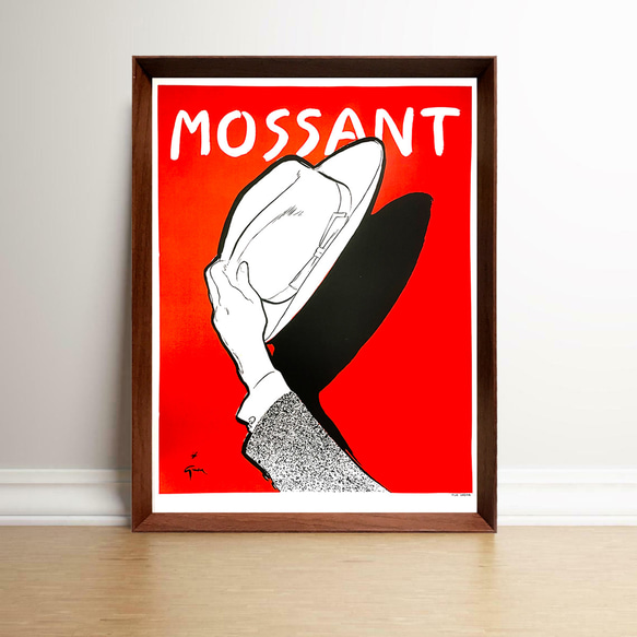 ルネ・グリュオー MOSSANT 1960年代 フランス ヴィンテージ 雑誌 広告 額付 ポスター