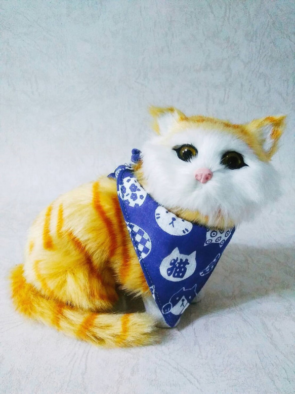 手作 猫 犬 首輪 Small Cat Dog Bandana, Cat Dog Scarf, Pet