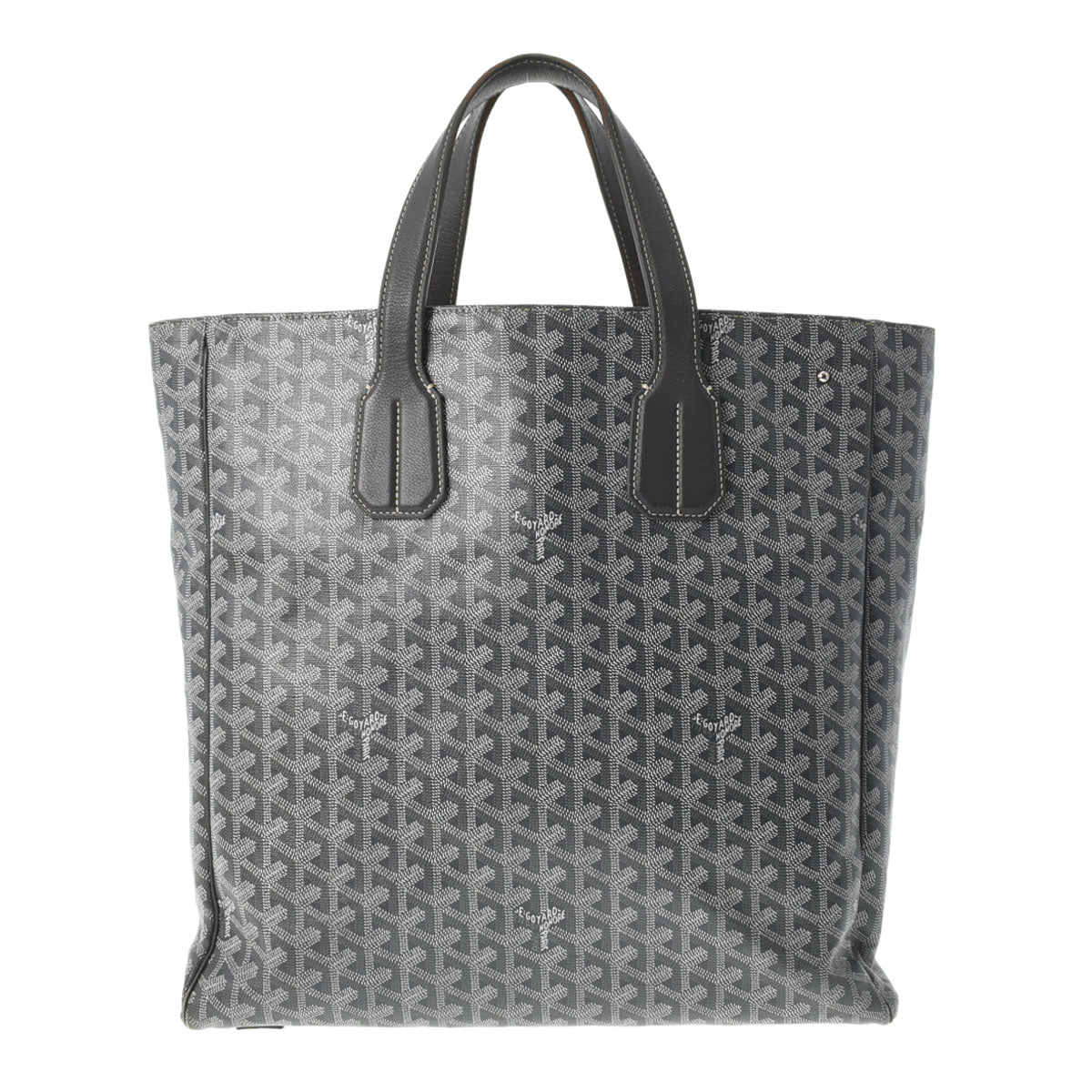 GOYARD ゴヤール サックヴォルテール グレー メンズ PVC カーフ トートバッグ Bランク 中古 