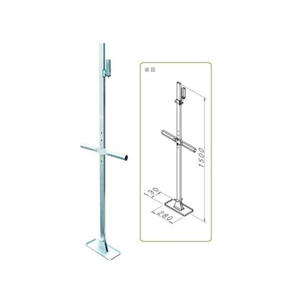 エヌ・エス・ピー モルタルレベル棒(受光器マウント付き) 8205931 1本（直送品）