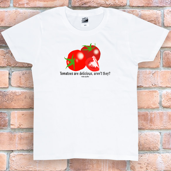 tシャツ　Tシャツ　プレゼント　ロゴTシャツ　Tシャツ　おしゃれTシャツ　トマト　かわいいTシャツ　夏　夏野菜　野菜