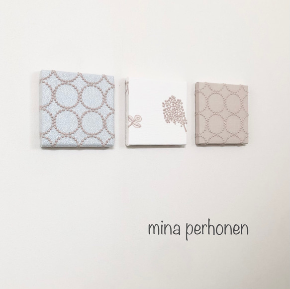 mina perhonen  ミナペルホネン  ファブリックパネル 3点セット ハンドメイド