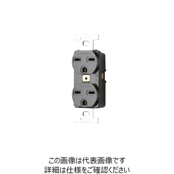 明工社 機器用接地埋込Wコンセント ME2830T04 1セット(200個)（直送品）