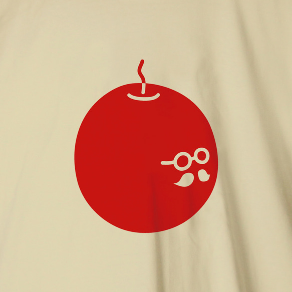 「りんごオヤジ」old fruit Tシャツ