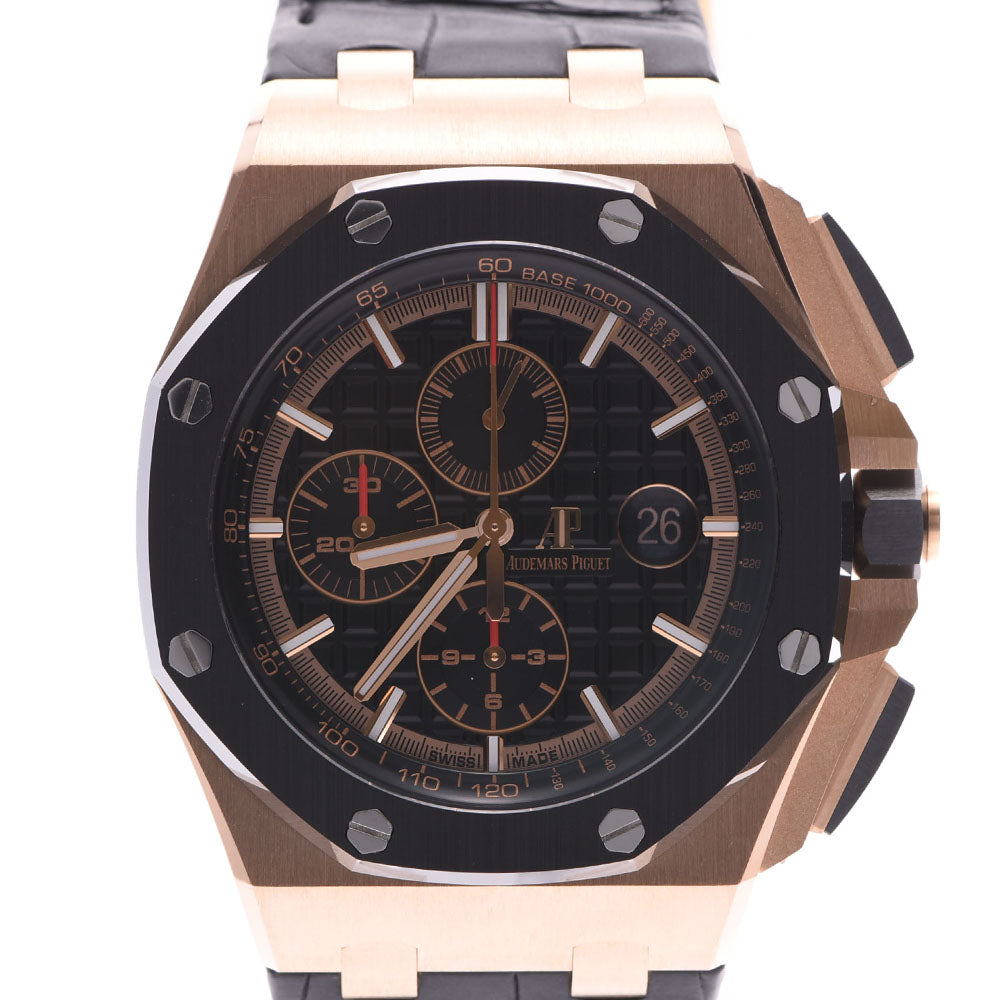 AUDEMARS PIGUET オーデマピゲ ロイヤルオーク オフショア クロノ 26401RO.OO.A002CA.02 メンズ PG/ラバー 腕時計 自動巻き 黒文字盤 Aランク 中古 