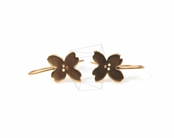 ERG-108-MG【2個入り】フラワーピアス, flower Hook Earrings