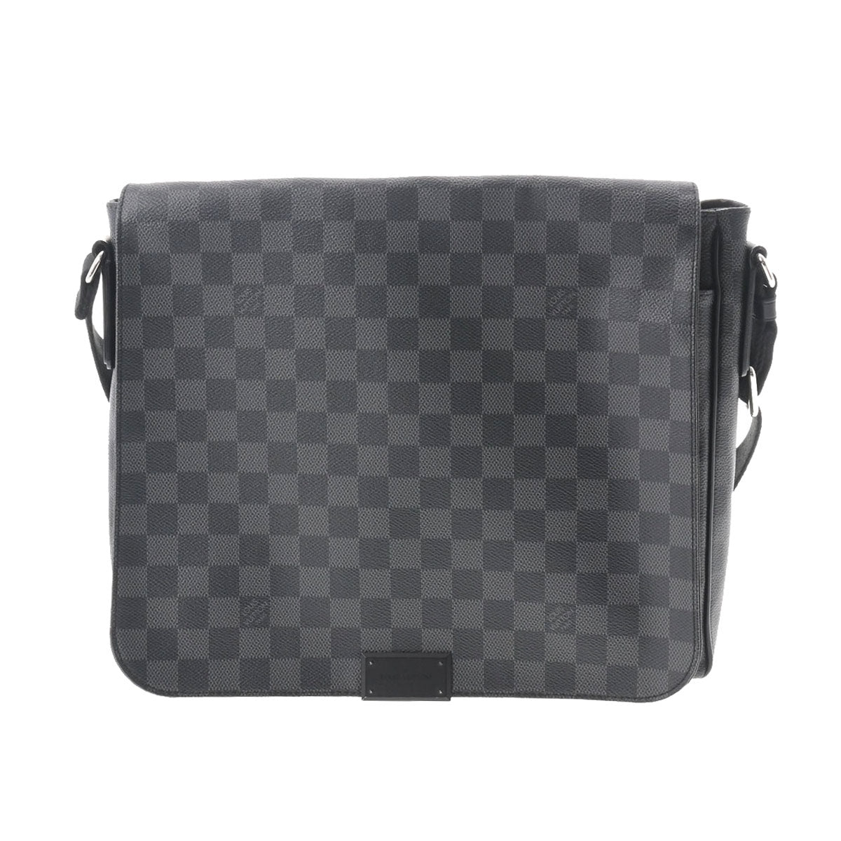 LOUIS VUITTON ルイヴィトン ダミエ グラフィット ディストリクト MM 黒/グレー N41272 メンズ ダミエグラフィットキャンバス ショルダーバッグ Bランク 中古 