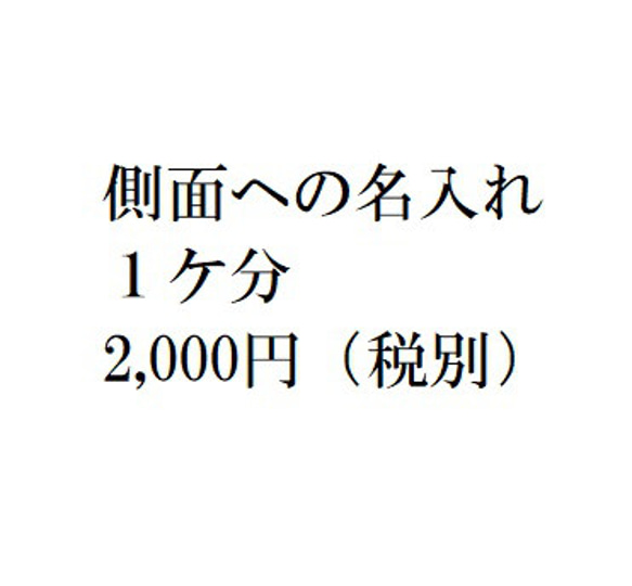 食器 側面への名入れ 1ケ分 オプション