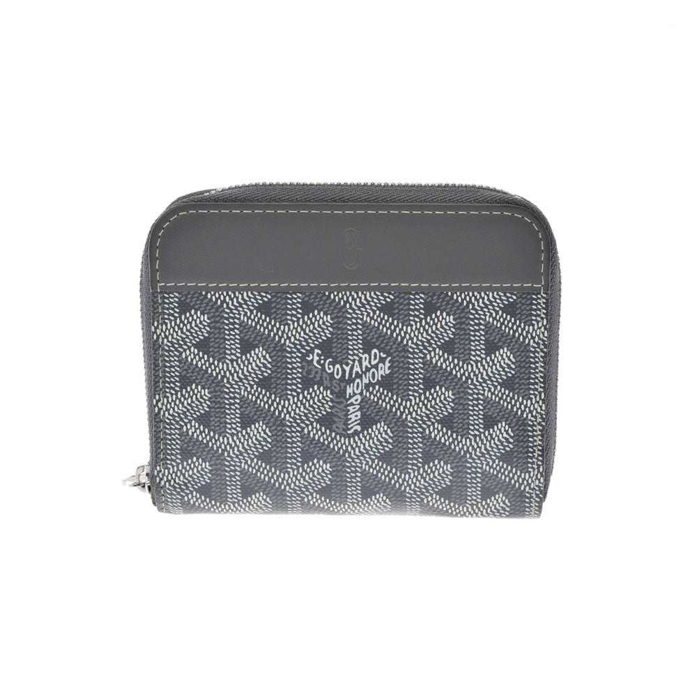 GOYARD ゴヤール マティニョン PM グレー ユニセックス PVC コインケース ABランク 中古 