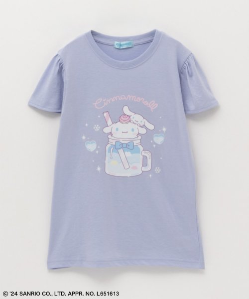 サンリオキャラクターズ シナモロール 転写プリントＴシャツ 335207201－A