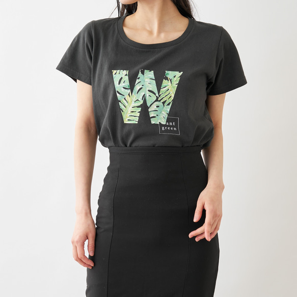 want green Tシャツ スモークブラック