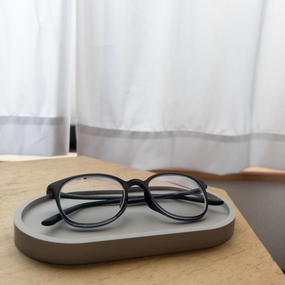 mulch tray / oval〈grey〉