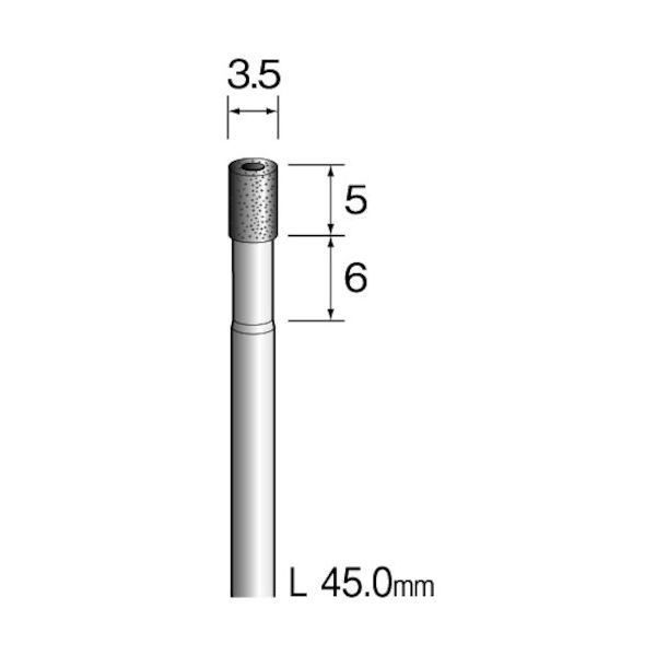 ミニター ミニモ 電着ダイヤモンドコアドリル φ3.5 KA3064 1本 837-4024（直送品）