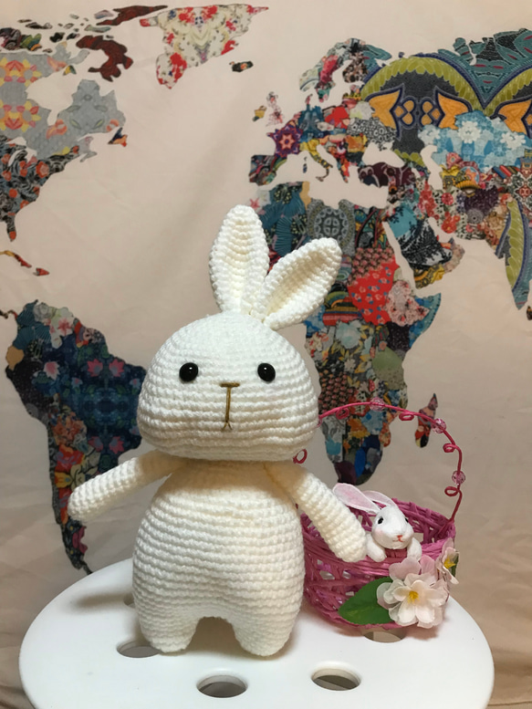 あみぐるみ　うさぎ　ハンドメイド ぬいぐるみ