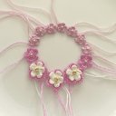 刺繍糸で編んだお花モチーフ★ひな祭りにも★