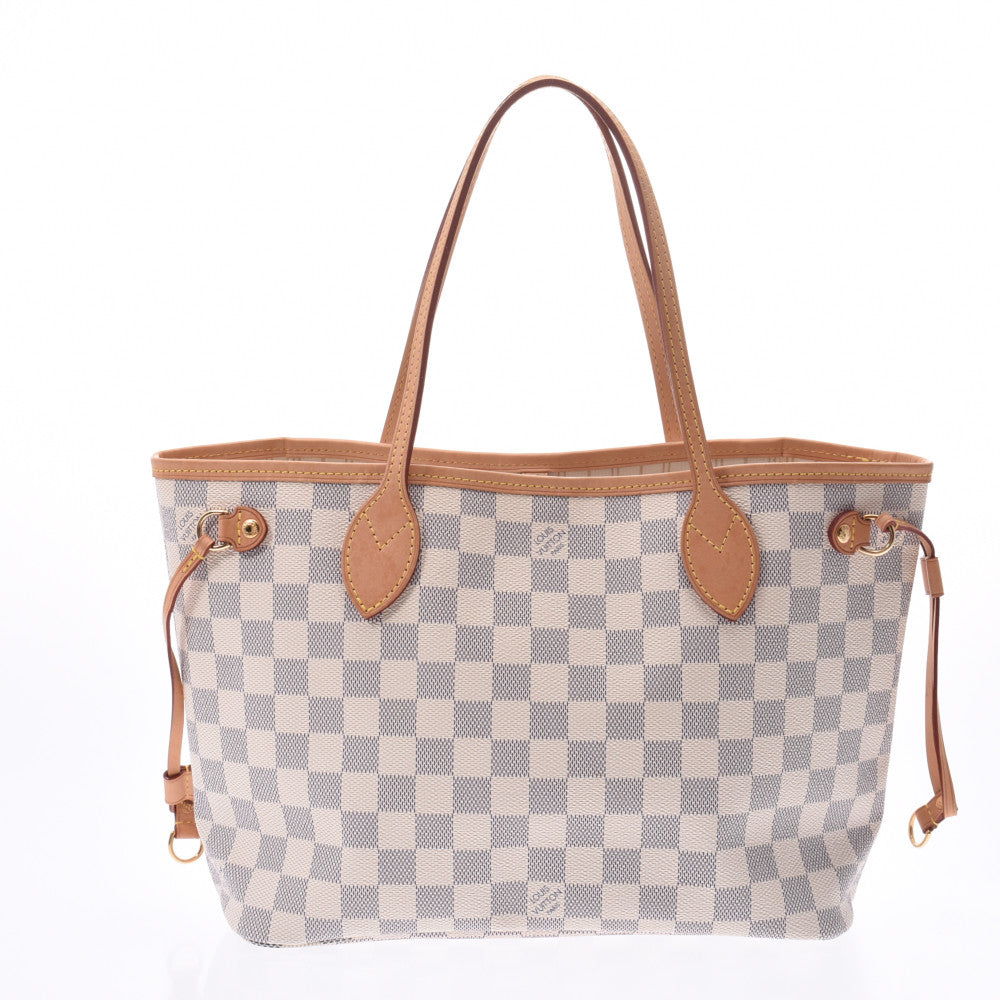 LOUIS VUITTON ルイヴィトン ダミエ アズール ネヴァーフルPM 白 N41362 レディース ハンドバッグ Aランク 中古 