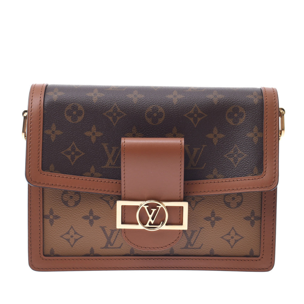 LOUIS VUITTON ルイヴィトン モノグラム リバース ドーフィーヌ クラッチバッグ キャメル系/ブラウン M44391 ショルダーバッグ 新品 