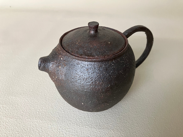 錆色 ティーポット　器　一点物　陶器　teapot　急須