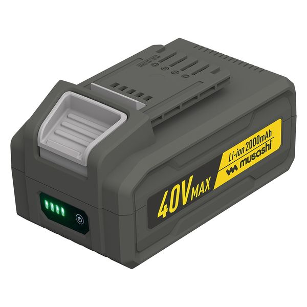 ムサシ Li-ion40VMAXバッテリー 2000mAh LiB-40 1個（直送品）