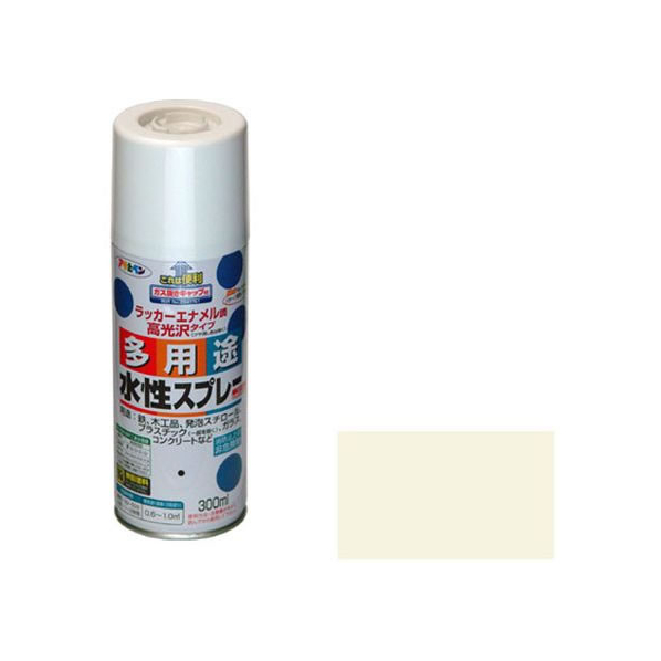 アサヒペン 水性多用途スプレー 300ml アイボリー FC033NS