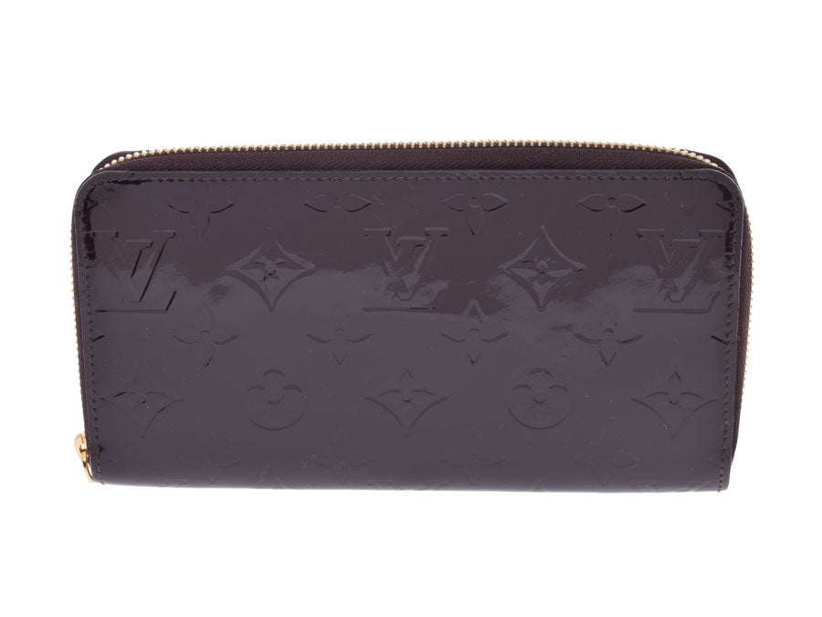 LOUIS VUITTON ルイヴィトン ヴェルニ ジッピーウォレット アマラント M93522 レディース モノグラムヴェルニ 長財布 Aランク 中古 