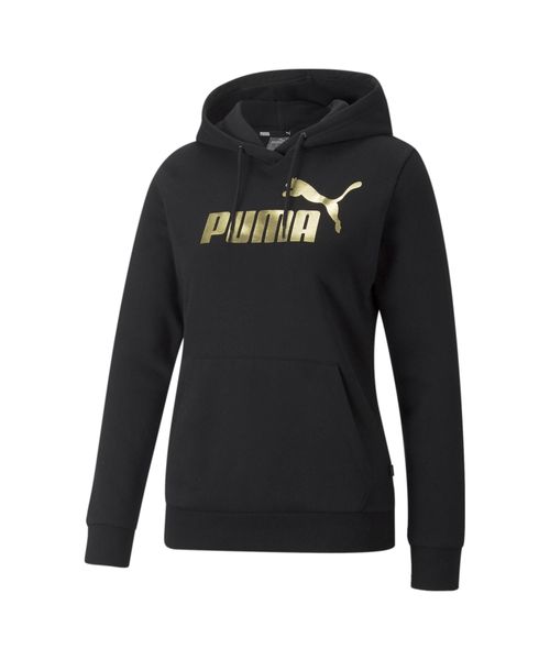 PUMA/ESS+ メタリック ロゴ フーディスウェット FL