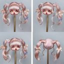 オビツ11ウィッグ モヘア手編みカツラドール