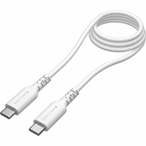 多摩電子工業 PD240W USB-C to Cソフトケーブル 1.0m ホワイト 過熱防止 TH302CC10W