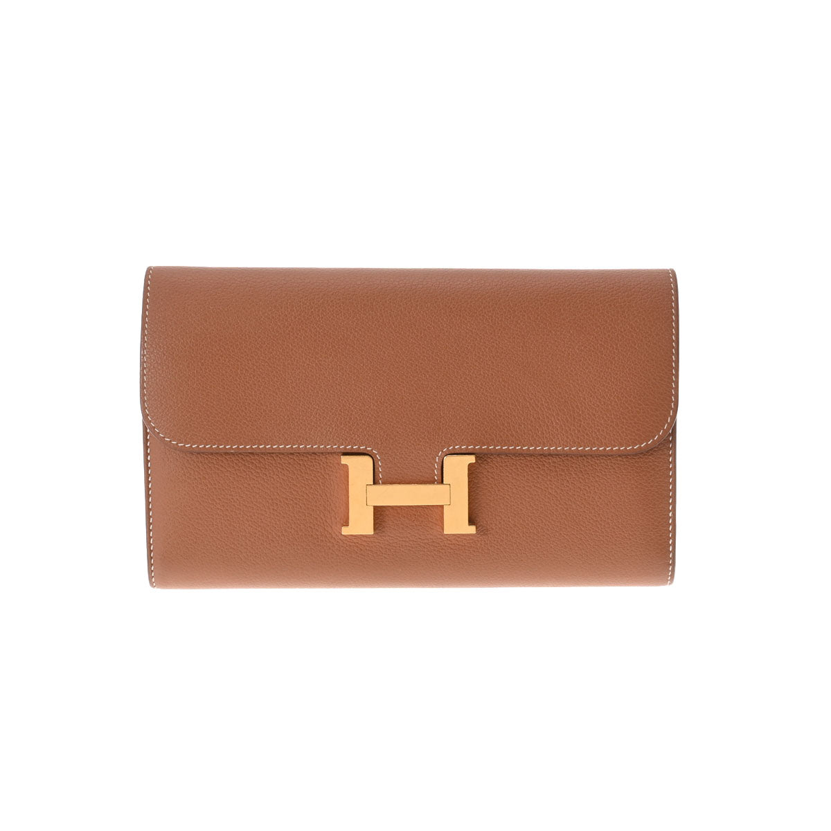 HERMES エルメス コンスタンス ロングウォレット ゴールド ゴールド金具 C刻印(2018年頃) レディース エバーカラー 長財布 ABランク 中古 