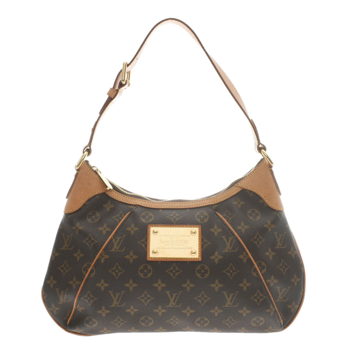 LOUIS VUITTON ルイヴィトン モノグラム テムズ GM セミショルダー ブラウン M56383 レディース モノグラムキャンバス ショルダーバッグ Bランク 中古 