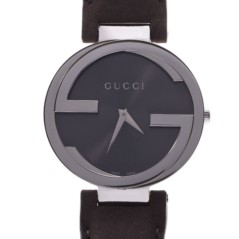 GUCCI グッチ 133.3/YA133301 ユニセックス SS/革 腕時計 クオーツ ブラウン文字盤 Aランク 中古 