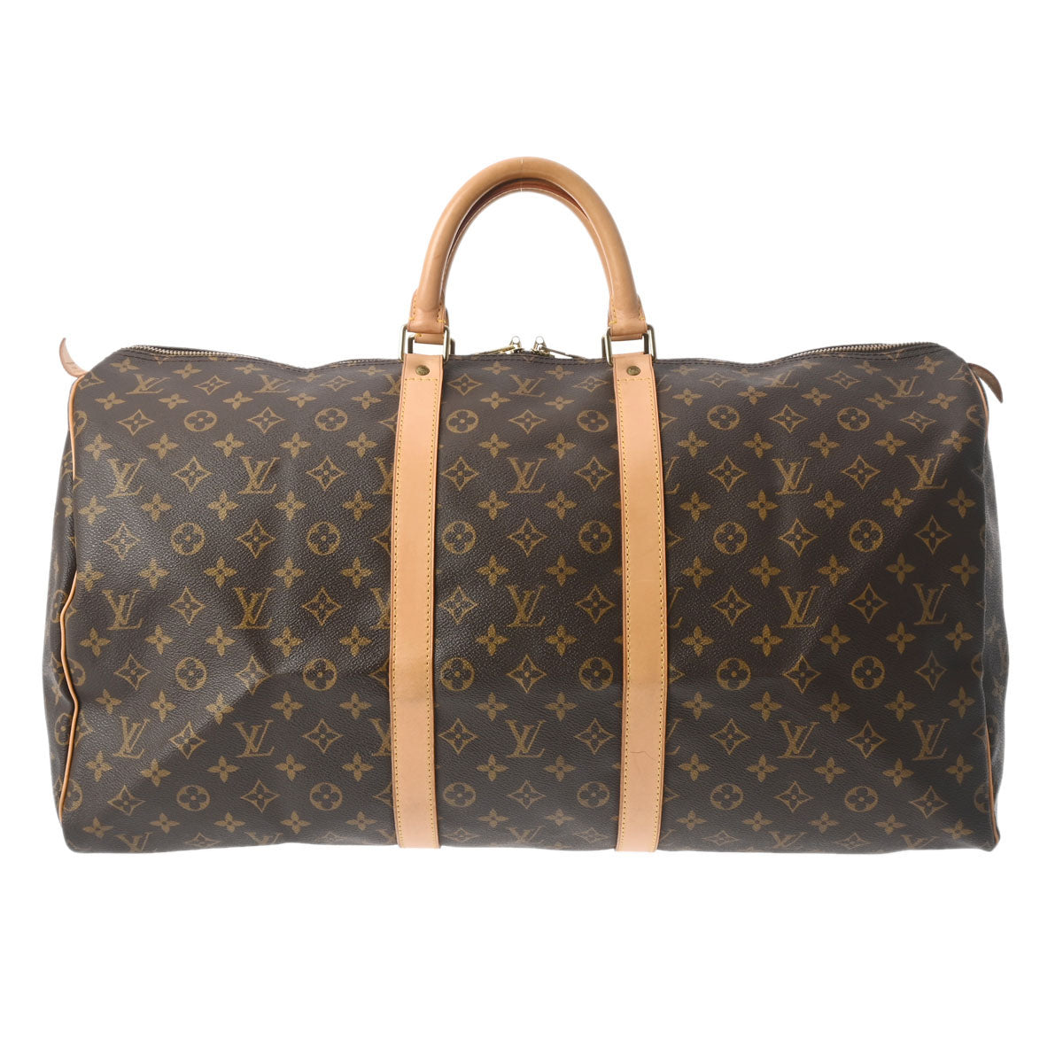 LOUIS VUITTON ルイヴィトン モノグラム キーポル 55 ブラウン M41424 ユニセックス モノグラムキャンバス ボストンバッグ ABランク 中古 