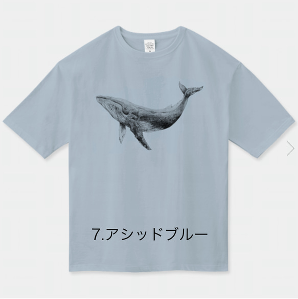 ★映画でご着用いただきました★７色 ◆ シロナガスクジラくんのビッグシルエットTシャツ