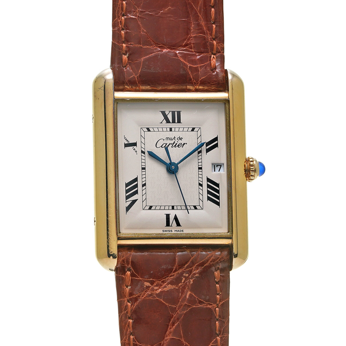 CARTIER カルティエ マストタンク LM W1013754 メンズ SS/アリゲーター 腕時計 Aランク 中古 