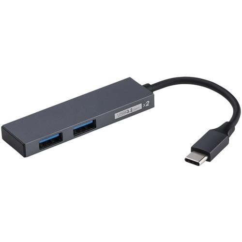 ナカバヤシ UH-C3302GY USB3.2G1Type-C2ポート変換ハブ グレー UHC3302GY