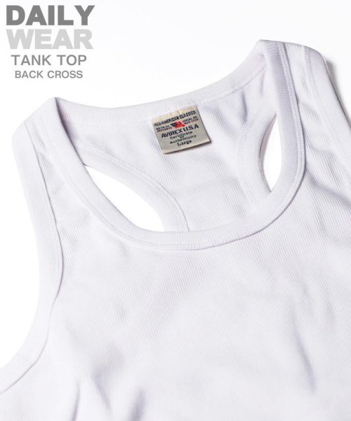 《DAILY/デイリー》RIB TANK TOP BACK CROSS/リブ タンクトップ バッククロス  デイリーウェア