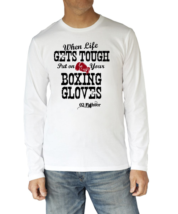 02 FIGHETER （オツファイター）BOXING GLOVES 長袖Tシャツ