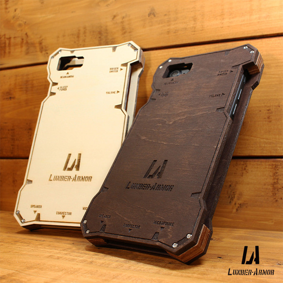 iPhone SE3 ケース 木製 耐衝撃 ウッド wood case 木 本革 LUNBER ARMOR