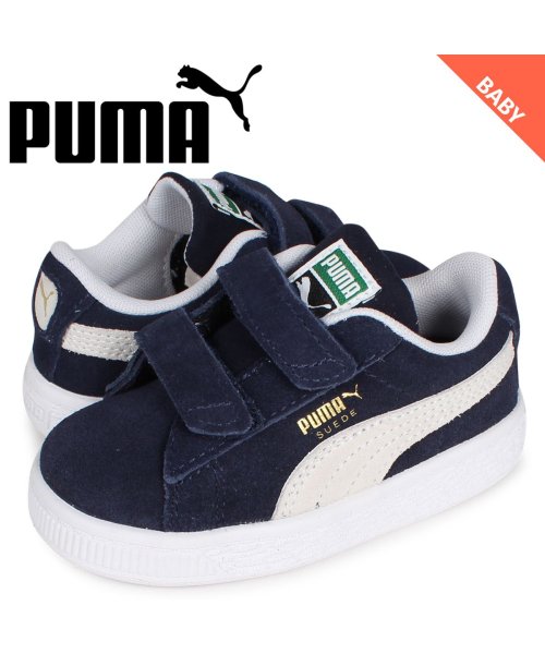 プーマ PUMA スウェード クラシック スニーカー ベビー キッズ スエード ベルクロ SUEDE CLASSIC 21 V INF ネイビー 380564－