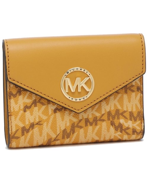 マイケルコース 三つ折り財布 グリニッジ ミニ財布 イエロー レディース MICHAEL KORS 32F2GGRE6I 706