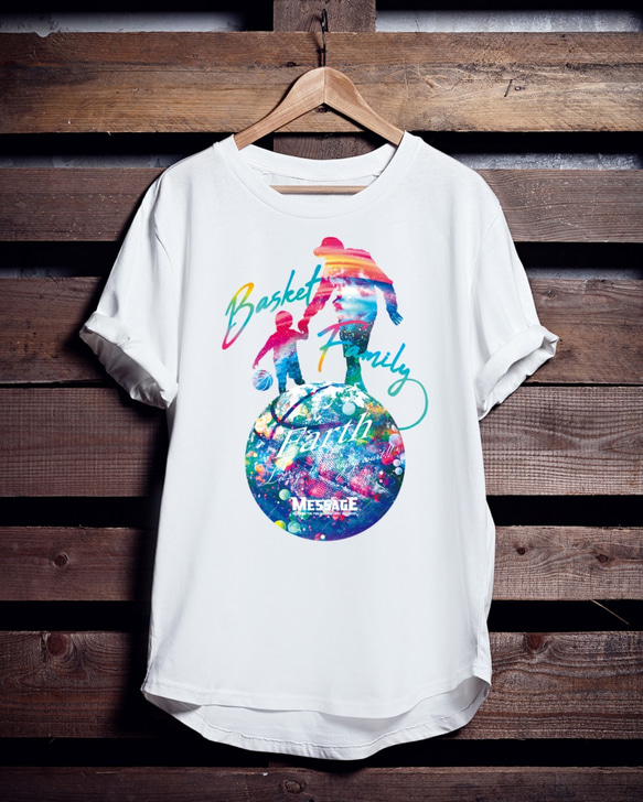 バスケットボールTシャツ「BasketFamily Earth」