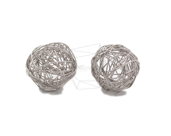 PDT-2093-MR【2個入り】ワイヤーノットボールペンダント,Wire Knot Ball Charm