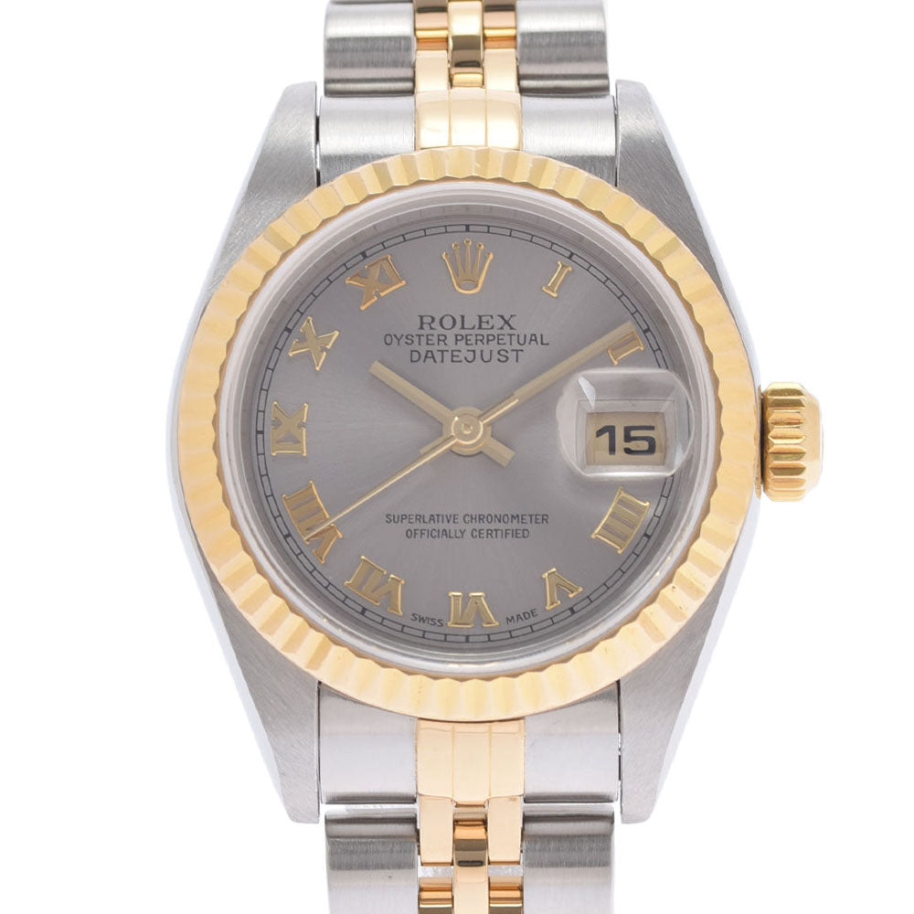 ROLEX ロレックス デイトジャスト 79173 レディース YG/SS 腕時計 自動巻き シルバー文字盤 Aランク 中古 