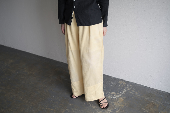 【new】enrica cotton widepants / SOIL CREAM