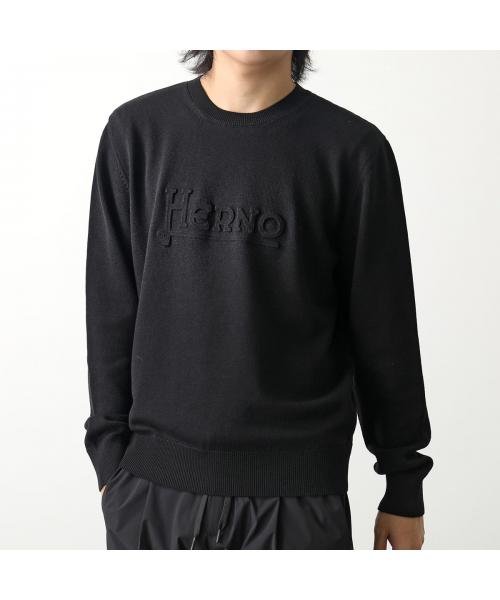 HERNO ニット MG000129U 70185 クルーネック ロゴ